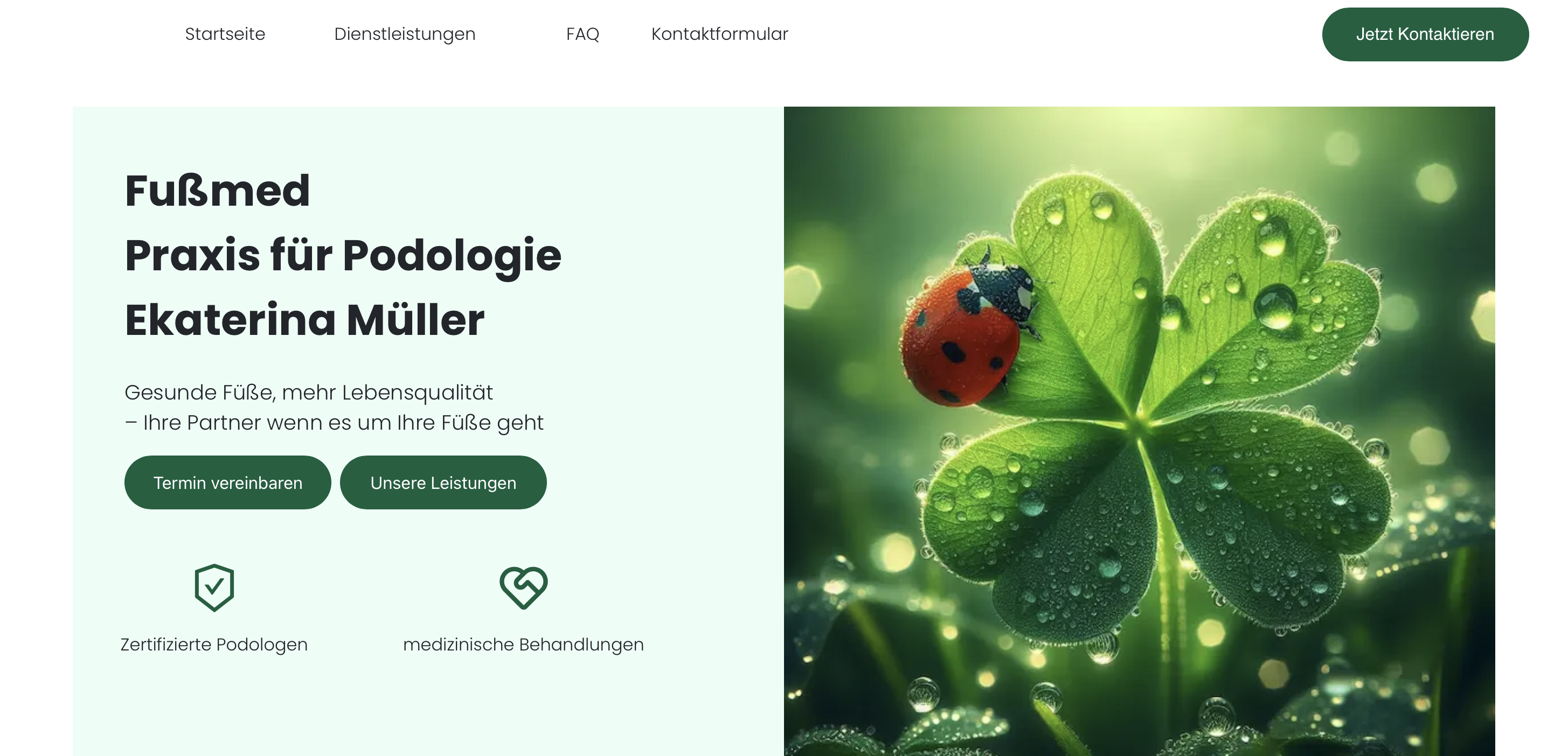 Praxis-Website für Podologie